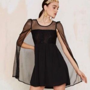 {NWT} Nasty Gal • Cape Dress